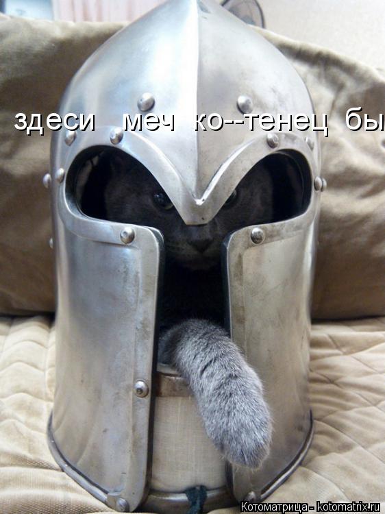 Котоматрица: здеси   меч  ко--тенец  был