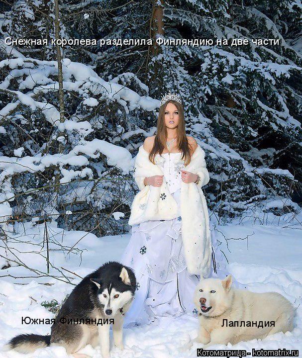 Снежная королева разделила Финляндию на две части Южная Финляндия Лапландия... Котоматрица: Снежная королева разделила Финляндию на две части Южная Финляндия Лапландия