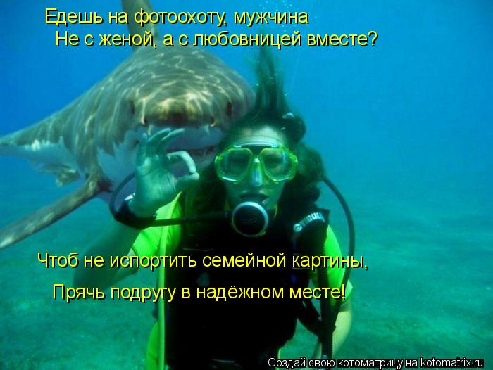 Едешь на фотоохоту, мужчина Не с женой, а с любовницей вместе? Чтоб не испортить семейной картины, Пр... Котоматрица: Едешь на фотоохоту, мужчина Не с женой, а с любовницей вместе? Чтоб не испортить семейной картины, Прячь подругу в надёжном месте!