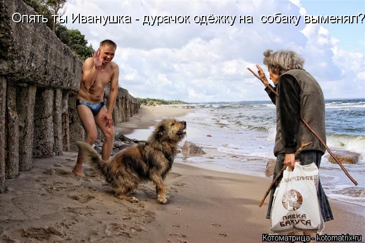 Котоматрица: Опять ты Иванушка - дурачок одёжку на  собаку выменял?!